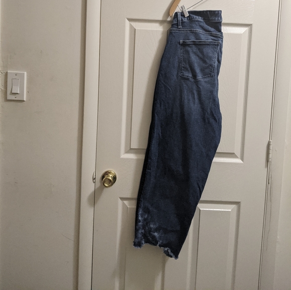 Lane Bryant High-Waisted Fringe Distressed High-Rise Girlfriend Straight… - Picture 6 of 11